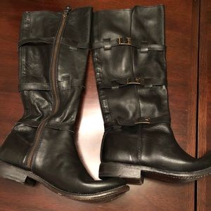 Leather Bed Stu Black Boots 9 1/2 Women’s